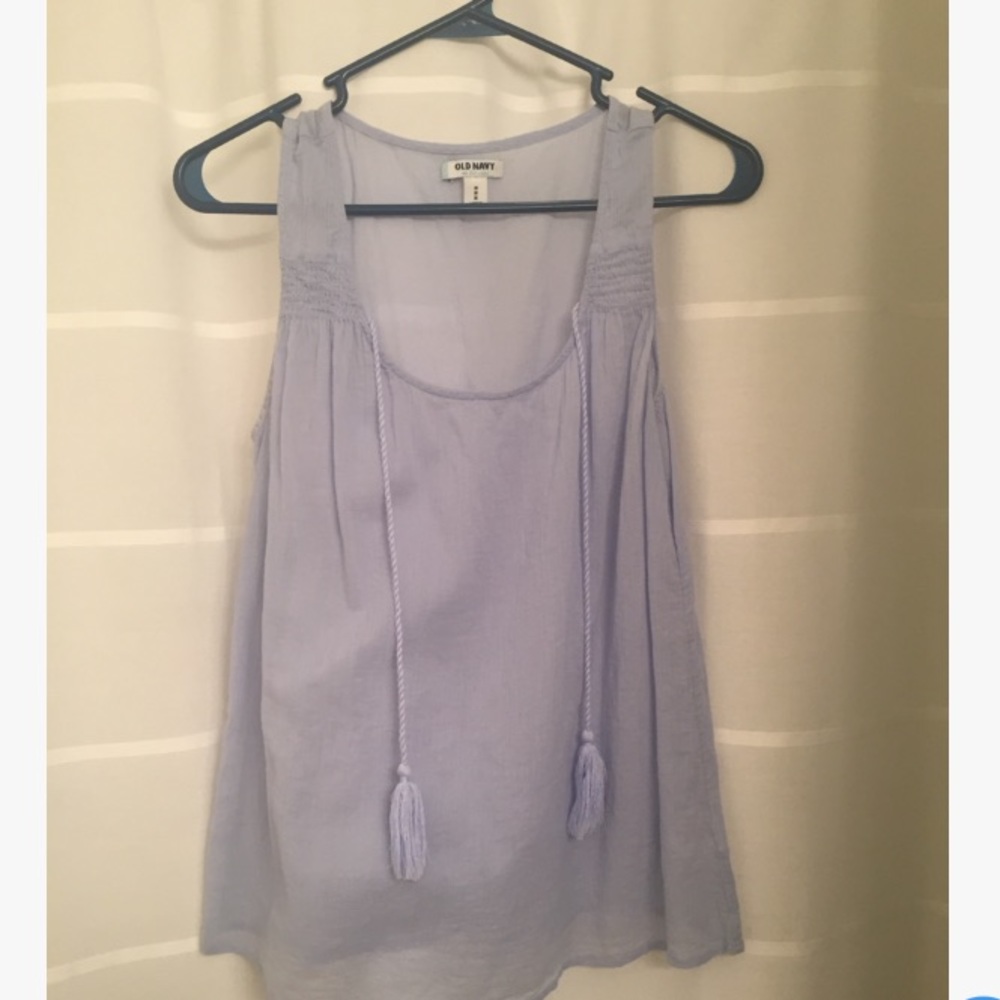 Light Blue Linen Top